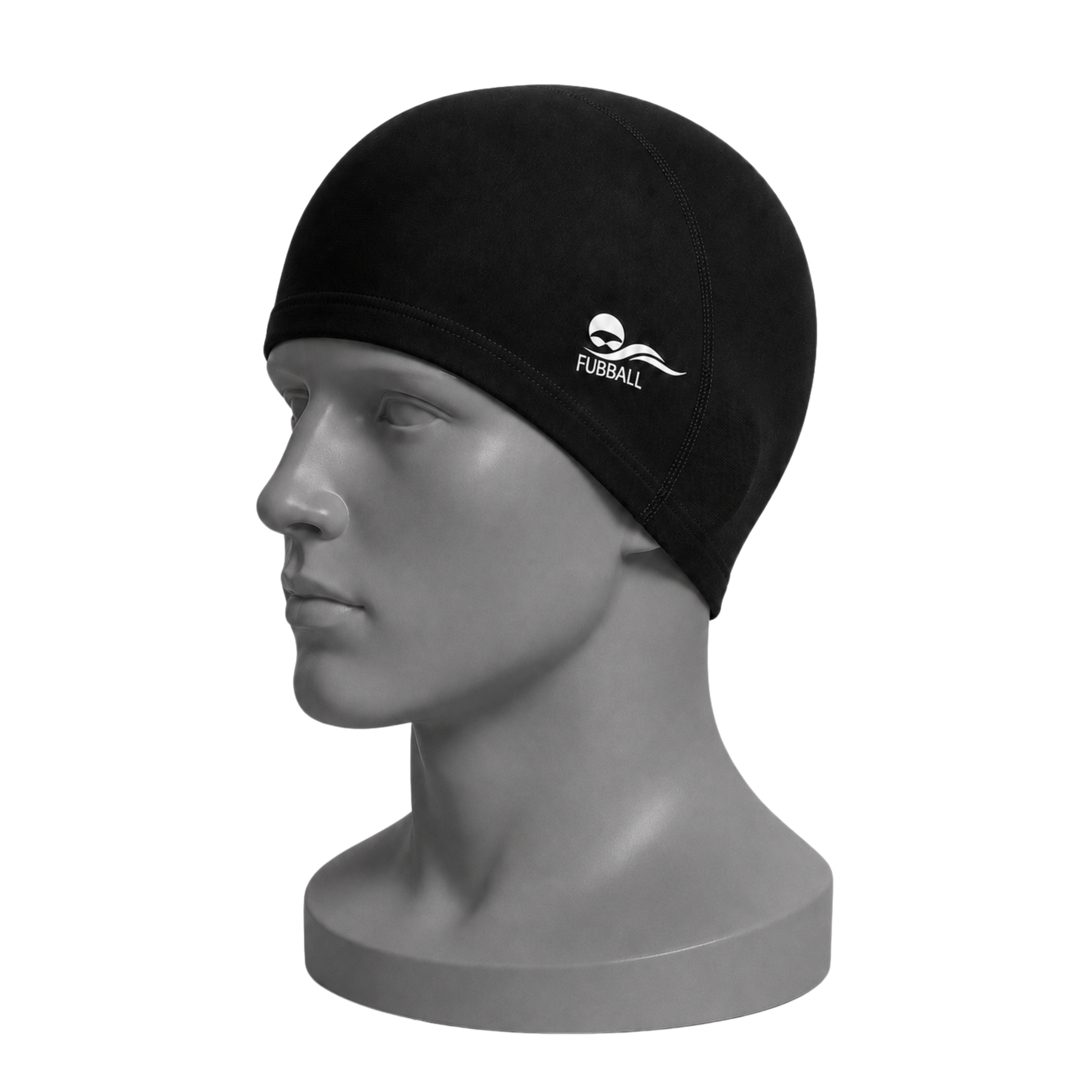 GORRO DE NATACIÓN FUBBALL | FIBRA DE ALGODÓN | NEGRO