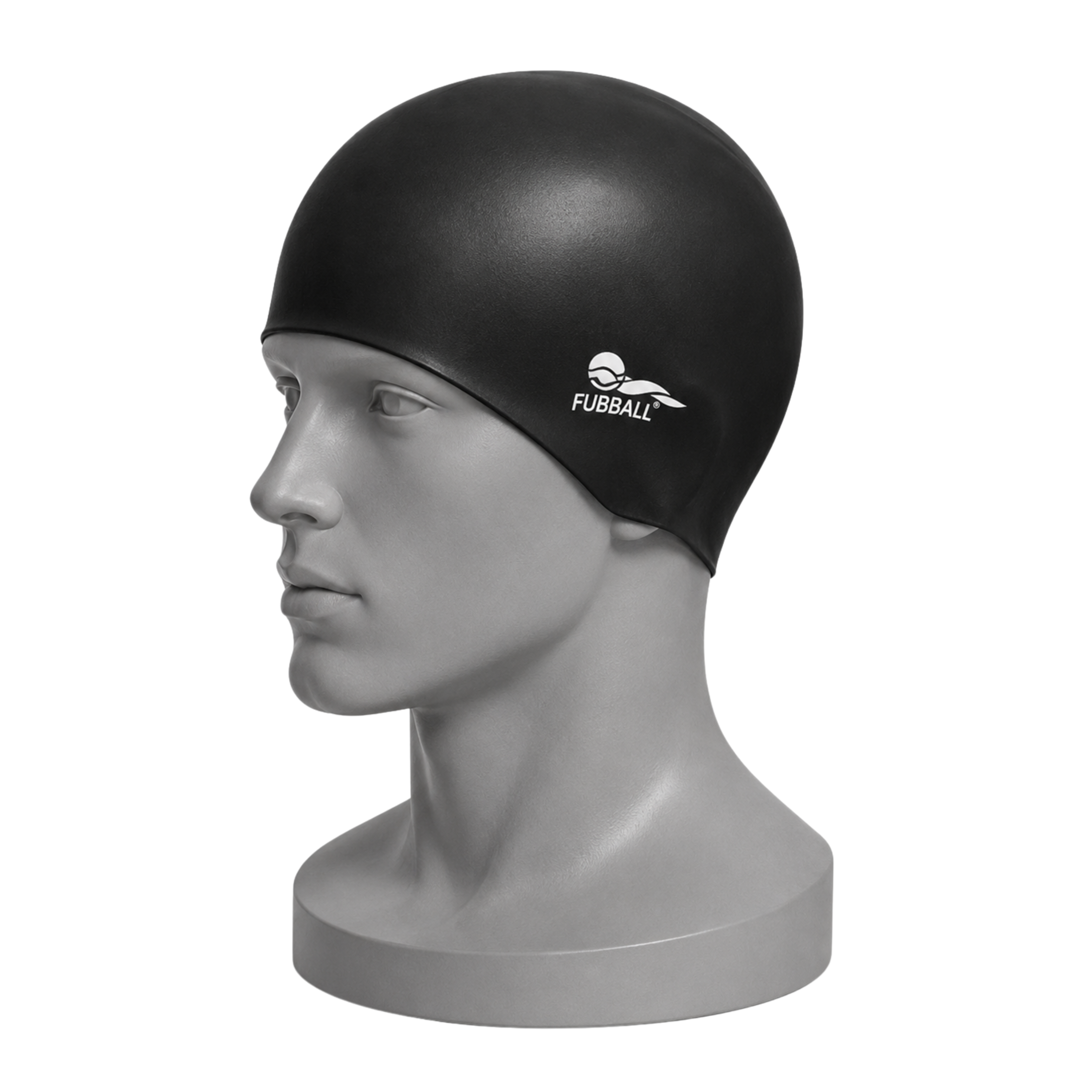 GORRO DE NATACIÓN FUBBALL | SILICONA | NEGRO|  SC208