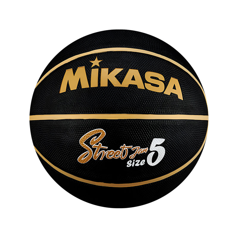 PELOTA DE BÁSQUET MIKASA - STREET JAM - BLACK/GOLD