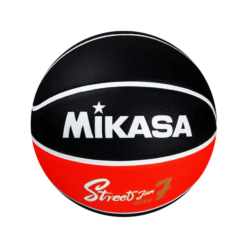 PELOTA DE BÁSQUET MIKASA -  STREET JAM - BLACK/RED