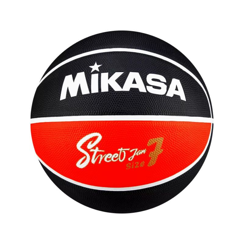 PELOTA DE BÁSQUET MIKASA -  STREET JAM - BLACK/RED
